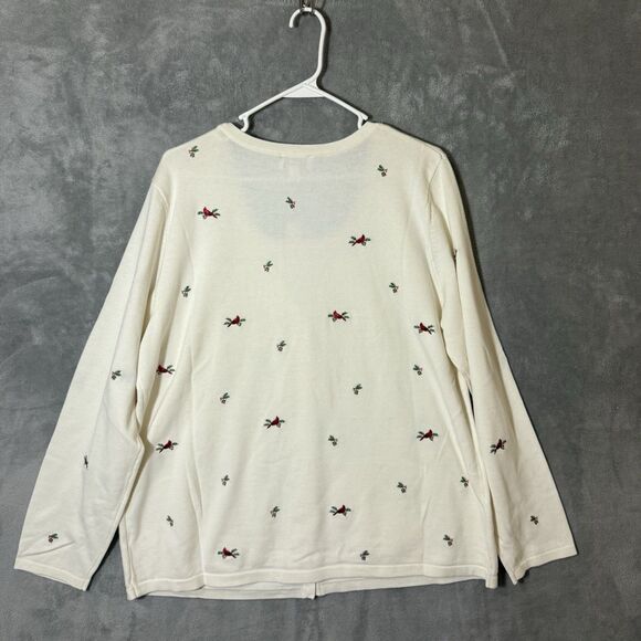 NWT Quacker Factory Plus Top XL Cardinal Sleeves Built In Tank Embroidered READ - Picture 3 of 11